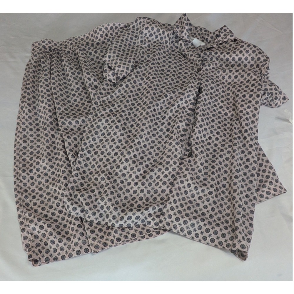 Jones New York Skirt Set Womens 16 Mauve Black Excellent Rayon Medallion Print